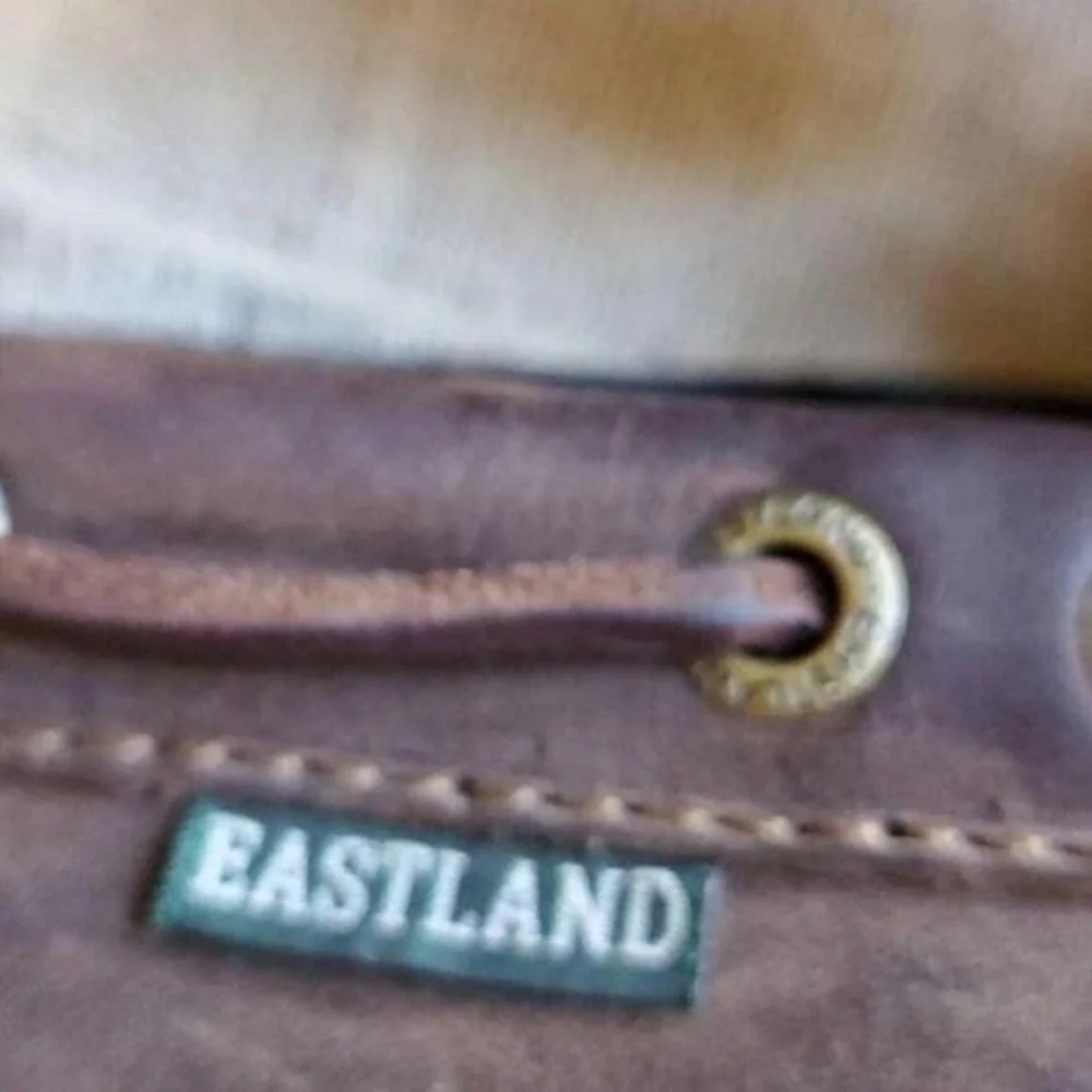Eastland‎ Falmouth Mens 8D Dark Brown Leather Camp Moc Boat Shoe Loafers 7766-17